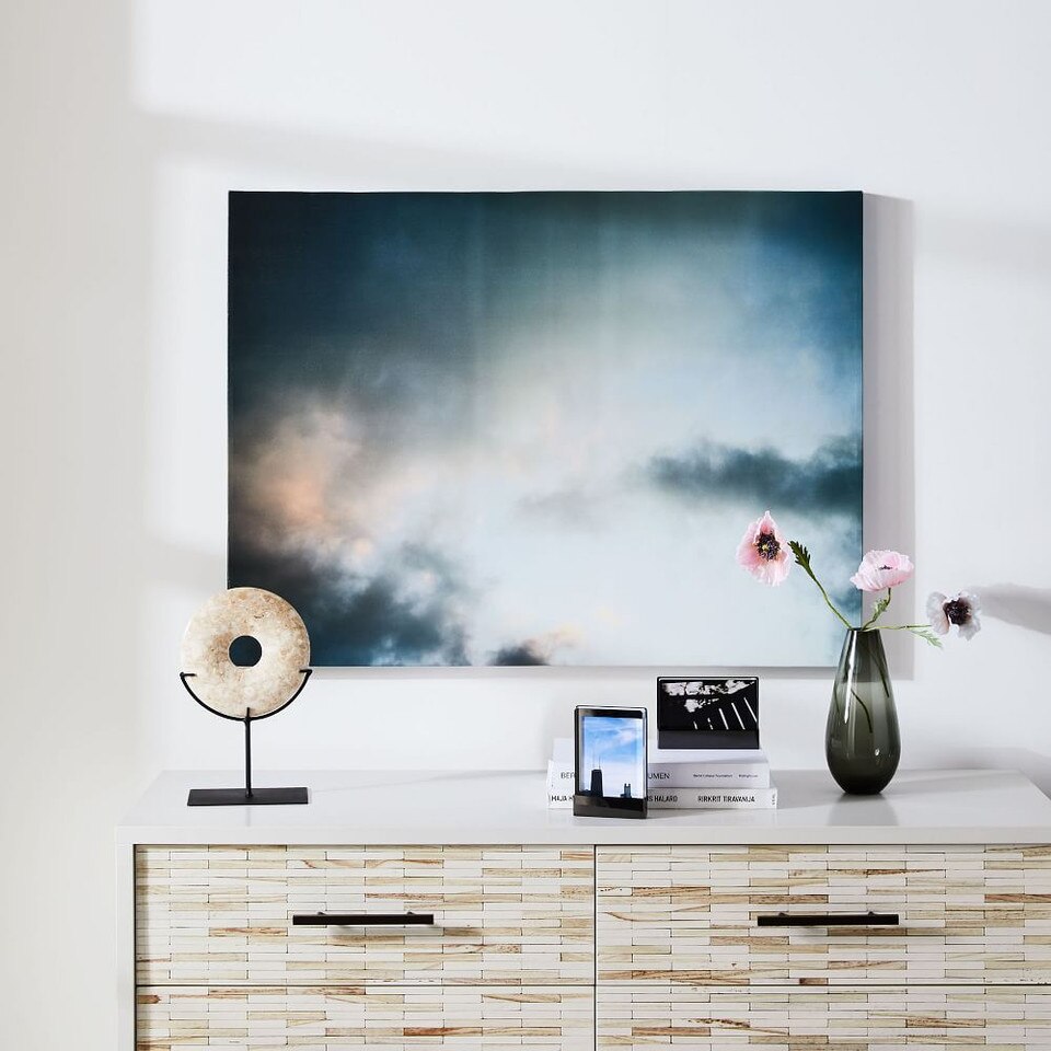 White Marble Disc on Stand West Elm UK
